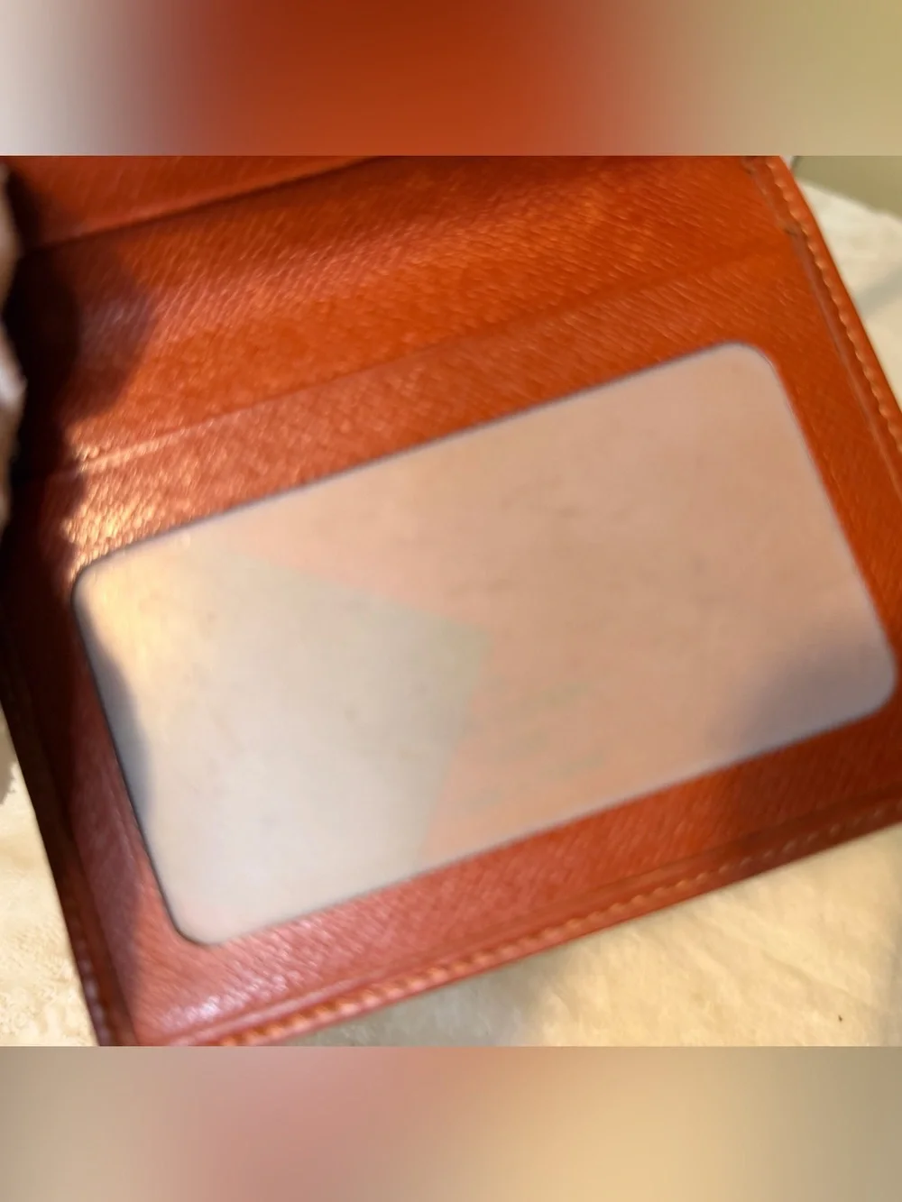 Louis Vuitton Epi Leather Card Holder in Cognac Brown